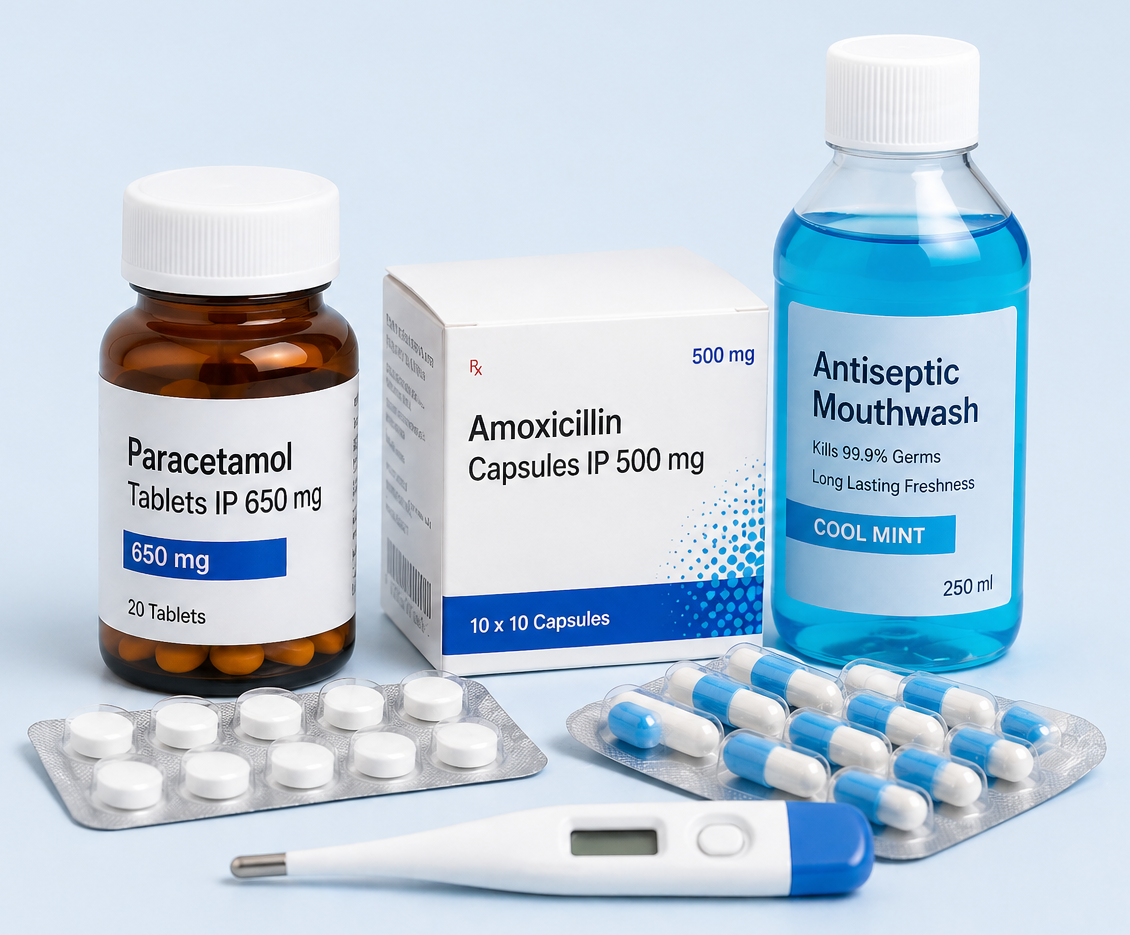 Pharmacist holding medicine