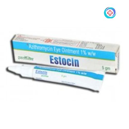 Estocin Ointment 5 Online (tube of 5 gm Eye Ointment) uses, composition, side-effects, ... Same salt composition:Azithromycin (1% w/w).